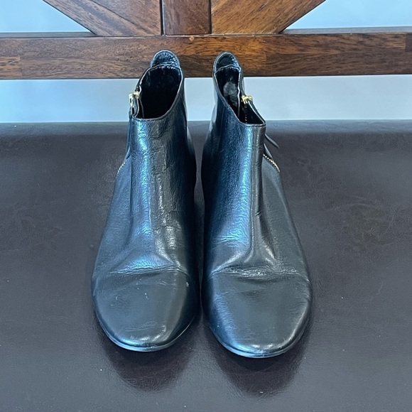 Cole Haan black leather booties in a size 6 side zipper - Picture 9 of 16